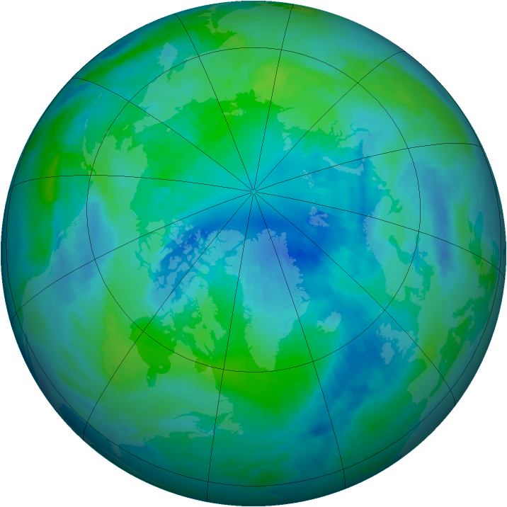 Arctic ozone map for 02 October 1996